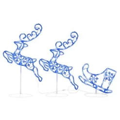 VidaXL Acrylic Christmas Flying Reindeer&Sleigh 260x21x87cm Cold White -Deals Vidaxl Store image 2 328511 1