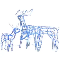 VidaXL 3 Piece Christmas Light Display Reindeers 229 LEDs