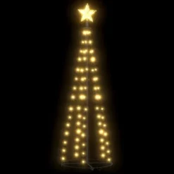 VidaXL Christmas Cone Tree 70 Warm White LEDs Decoration 50x120 Cm
