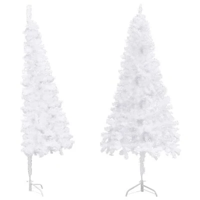 VidaXL Corner Artificial Christmas Tree White 150 Cm PVC 3 VidaXL Corner Artificial Christmas Tree White 150 Cm PVC