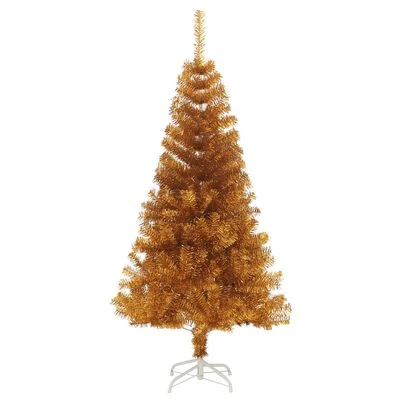 VidaXL Artificial Christmas Tree With Stand Gold 120 Cm PET 4 VidaXL Artificial Christmas Tree With Stand Gold 120 Cm PET - Image 2