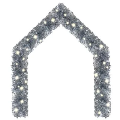 VidaXL Christmas Garland With LED Lights 10 M Silver 4 VidaXL Christmas Garland With LED Lights 10 M Silver - Image 2