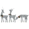 VidaXL Christmas Reindeer Family 270x7x90 Cm Silver Cold White Mesh -Deals Vidaxl Store image 2 342677