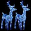VidaXL Christmas Reindeers 2 Pcs Blue 80 LEDs Acrylic