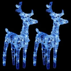VidaXL Christmas Reindeers 2 Pcs Cold White 80 LEDs Acrylic 20 VidaXL Christmas Reindeers 2 Pcs Cold White 80 LEDs Acrylic -Deals Vidaxl Store image 2 342680 2
