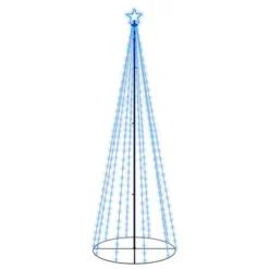 VidaXL Christmas Cone Tree Blue 310 LEDs 100x300 Cm