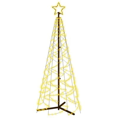 VidaXL Christmas Cone Tree Colourful 200 LEDs 70x180 Cm 15 VidaXL Christmas Cone Tree Colourful 200 LEDs 70x180 Cm - Image 13