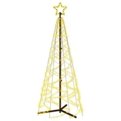 VidaXL Christmas Cone Tree Warm White 200 LEDs 70x180 Cm