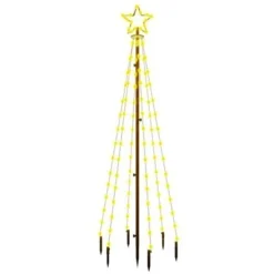 VidaXL Christmas Tree With Spike Warm White 108 LEDs 180 Cm