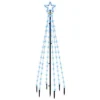 VidaXL Christmas Tree With Spike Blue 108 LEDs 180 Cm