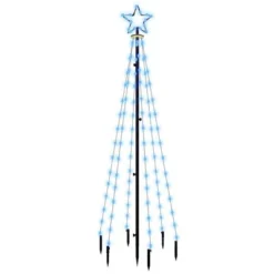 VidaXL Christmas Tree With Spike Blue 108 LEDs 180 Cm