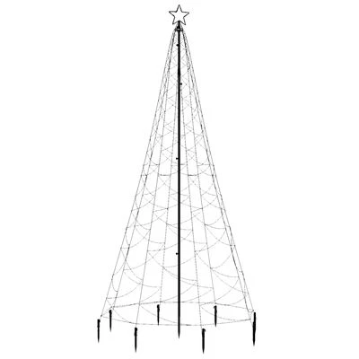 VidaXL Christmas Tree With Spike Cold White 1400 LEDs 500 Cm 10 VidaXL Christmas Tree With Spike Cold White 1400 LEDs 500 Cm - Image 8