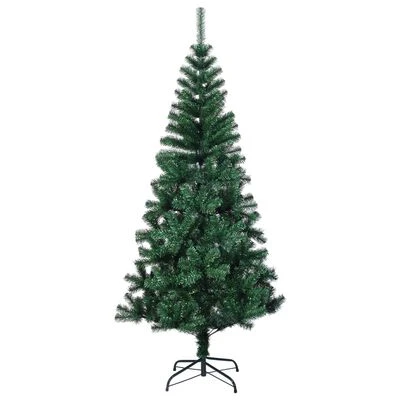 VidaXL Artificial Christmas Tree With Iridescent Tips Green 120 Cm PVC 4 VidaXL Artificial Christmas Tree With Iridescent Tips Green 120 Cm PVC - Image 2