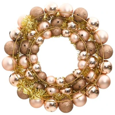 VidaXL Christmas Wreath Rose Gold 45 Cm Polystyrene 4 VidaXL Christmas Wreath Rose Gold 45 Cm Polystyrene - Image 2
