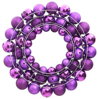 VidaXL Christmas Wreath Purple 45 Cm Polystyrene 4 VidaXL Christmas Wreath Purple 45 Cm Polystyrene - Image 2