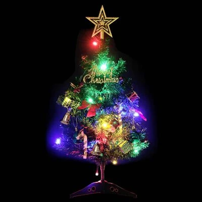 VidaXL Mini Artificial Pre-lit Christmas Tree With 20 LEDs Green 45 Cm 4 VidaXL Mini Artificial Pre-lit Christmas Tree With 20 LEDs Green 45 Cm - Image 2
