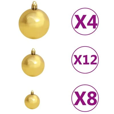 VidaXL 100 Piece Christmas Ball Set 3/4/6 Cm Brown/Bronze/Gold 5 VidaXL 100 Piece Christmas Ball Set 3/4/6 Cm Brown/Bronze/Gold - Image 3