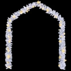 VidaXL Christmas Garland With LED Lights 5 M White 12 VidaXL Christmas Garland With LED Lights 5 M White -Deals Vidaxl Store image 3 284311