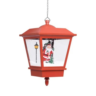 VidaXL Christmas Hanging Lamp With LED Light And Santa Red 27x27x45 Cm 5 VidaXL Christmas Hanging Lamp With LED Light And Santa Red 27x27x45 Cm - Image 3