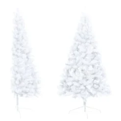 VidaXL Artificial Half Pre-lit Christmas Tree With Ball Set White 120 Cm -Deals Vidaxl Store image 3 3077654