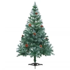 VidaXL Frosted Pre-lit Christmas Tree With Ball Set Pinecones 150 Cm -Deals Vidaxl Store image 3 3077699
