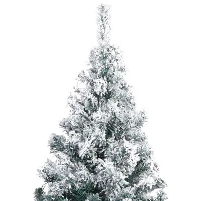 VidaXL Artificial Pre-lit Christmas Tree With Flocked Snow Green 300cm PVC 5 VidaXL Artificial Pre-lit Christmas Tree With Flocked Snow Green 300cm PVC - Image 3