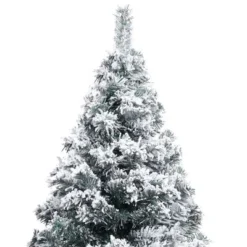 VidaXL Artificial Pre-lit Christmas Tree With Flocked Snow Green 120 Cm -Deals Vidaxl Store image 3 3077765