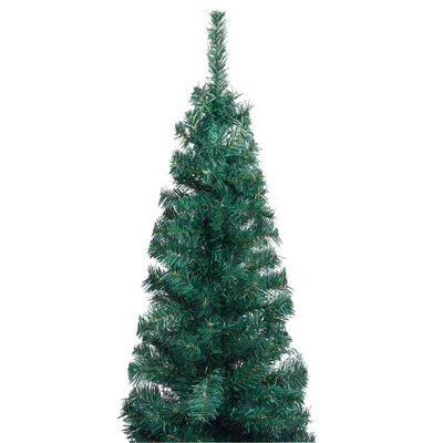 VidaXL Slim Artificial Pre-lit Christmas Tree With Ball Set Green 150 Cm 5 VidaXL Slim Artificial Pre-lit Christmas Tree With Ball Set Green 150 Cm - Image 3