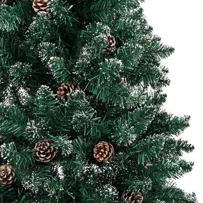 VidaXL Slim Pre-lit Christmas Tree With Ball Set Green 150 Cm 5 VidaXL Slim Pre-lit Christmas Tree With Ball Set Green 150 Cm - Image 3