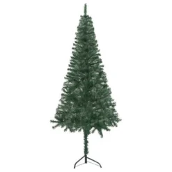 VidaXL Corner Artificial Pre-lit Christmas Tree Green 120 Cm PVC -Deals Vidaxl Store image 3 3077932