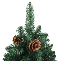 VidaXL Slim Christmas Tree With Real Wood And Cones Green 150 Cm PVC 11 VidaXL Slim Christmas Tree With Real Wood And Cones Green 150 Cm PVC -Deals Vidaxl Store image 3 320957