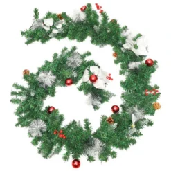 VidaXL Christmas Garland With LED Lights Green 2,7 M PVC 14 VidaXL Christmas Garland With LED Lights Green 2,7 M PVC -Deals Vidaxl Store image 3 320971