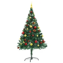 VidaXL Artificial Pre-lit Christmas Tree With Baubles Green 150 Cm 13 VidaXL Artificial Pre-lit Christmas Tree With Baubles Green 150 Cm -Deals Vidaxl Store image 3 321499