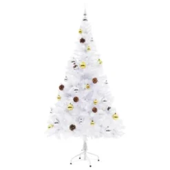 VidaXL Artificial Pre-lit Christmas Tree With Baubles White 150 Cm 13 VidaXL Artificial Pre-lit Christmas Tree With Baubles White 150 Cm -Deals Vidaxl Store image 3 321502