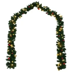 VidaXL Christmas Garland With Baubles And LED Lights Green 10 M PVC 12 VidaXL Christmas Garland With Baubles And LED Lights Green 10 M PVC -Deals Vidaxl Store image 3 321508