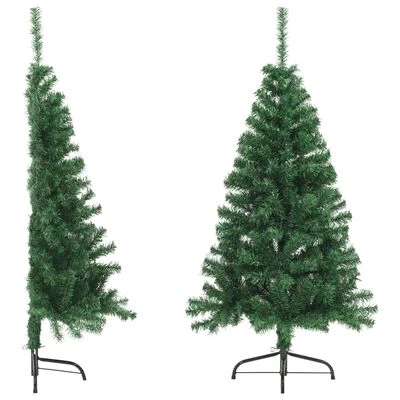VidaXL Artificial Half Christmas Tree With Stand Green 120 Cm PVC 5 VidaXL Artificial Half Christmas Tree With Stand Green 120 Cm PVC - Image 3