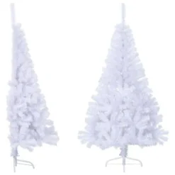 VidaXL Artificial Half Christmas Tree With Stand White 120 Cm PVC -Deals Vidaxl Store image 3 328417