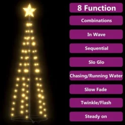 VidaXL Christmas Cone Tree 70 Warm White LEDs Decoration 50x120 Cm -Deals Vidaxl Store image 3 328688