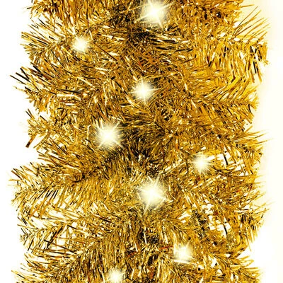 VidaXL Christmas Garland With LED Lights 5 M Gold 5 VidaXL Christmas Garland With LED Lights 5 M Gold - Image 3