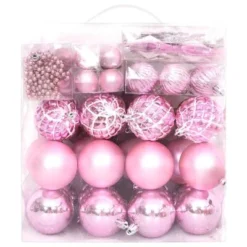 VidaXL 65 Piece Christmas Bauble Set Pink/Red/White -Deals Vidaxl Store image 3 330087