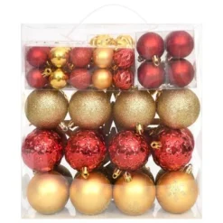 VidaXL 70 Piece Christmas Bauble Set Gold And Red -Deals Vidaxl Store image 3 330088