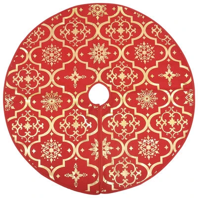 VidaXL Luxury Christmas Tree Skirt With Sock Red 90 Cm Fabric 5 VidaXL Luxury Christmas Tree Skirt With Sock Red 90 Cm Fabric - Image 3