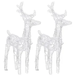 VidaXL Christmas Reindeers 2 Pcs Blue 80 LEDs Acrylic -Deals Vidaxl Store image 3 342680