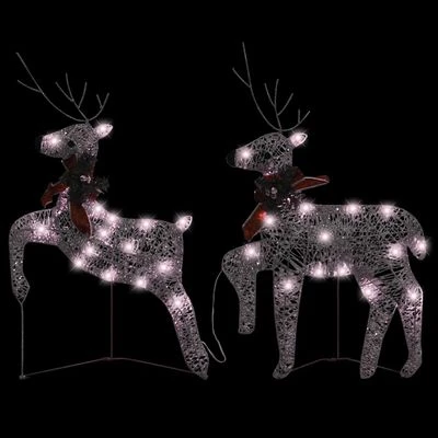 VidaXL Christmas Reindeers 2 Pcs Gold 40 LEDs 5 VidaXL Christmas Reindeers 2 Pcs Gold 40 LEDs - Image 3