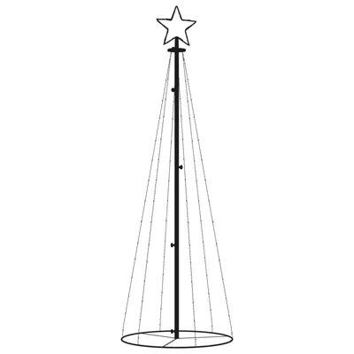 VidaXL Christmas Cone Tree Cold White 108 LEDs 70x180 Cm 5 VidaXL Christmas Cone Tree Cold White 108 LEDs 70x180 Cm - Image 3