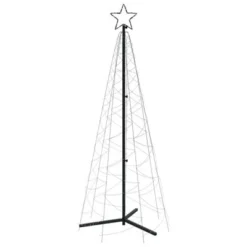 VidaXL Christmas Cone Tree Cold White 200 LEDs 70x180 Cm -Deals Vidaxl Store image 3 343502