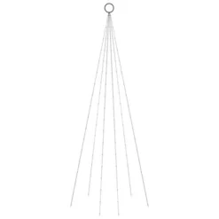 VidaXL Christmas Tree On Flagpole Cold White 108 LEDs 180 Cm -Deals Vidaxl Store image 3 343519