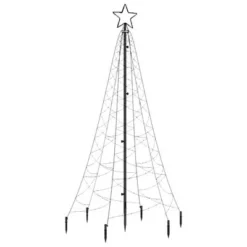 VidaXL Christmas Tree With Spike Cold White 200 LEDs 180 Cm -Deals Vidaxl Store image 3 343567