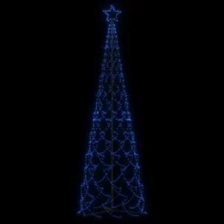 VidaXL Christmas Cone Tree Blue 500 LEDs 100x300 Cm -Deals Vidaxl Store image 3 343709