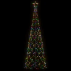 VidaXL Christmas Cone Tree Colourful 500 LEDs 100x300 Cm -Deals Vidaxl Store image 3 343710